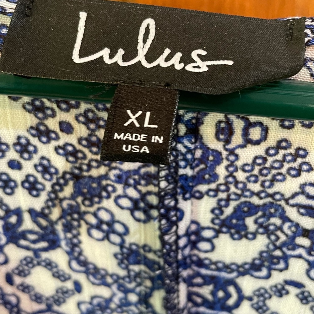 Lulus’s blue print maxi wrap dress xl